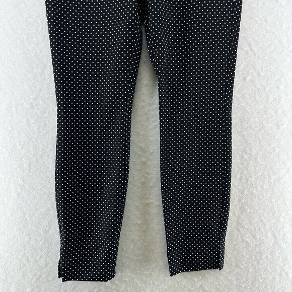 Cabi Pants Size 2 Seaside Chic Polka Dot Trouser Ankle Pull On Black White - Picture 4 of 11